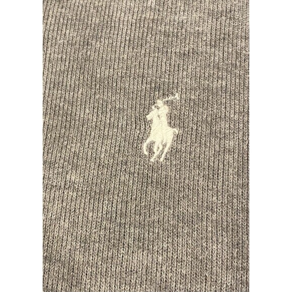 Polo Ralph Lauren 1/4 Zip Pullover Sweater Mens XL Light Gray Pony Cotton - Picture 3 of 8
